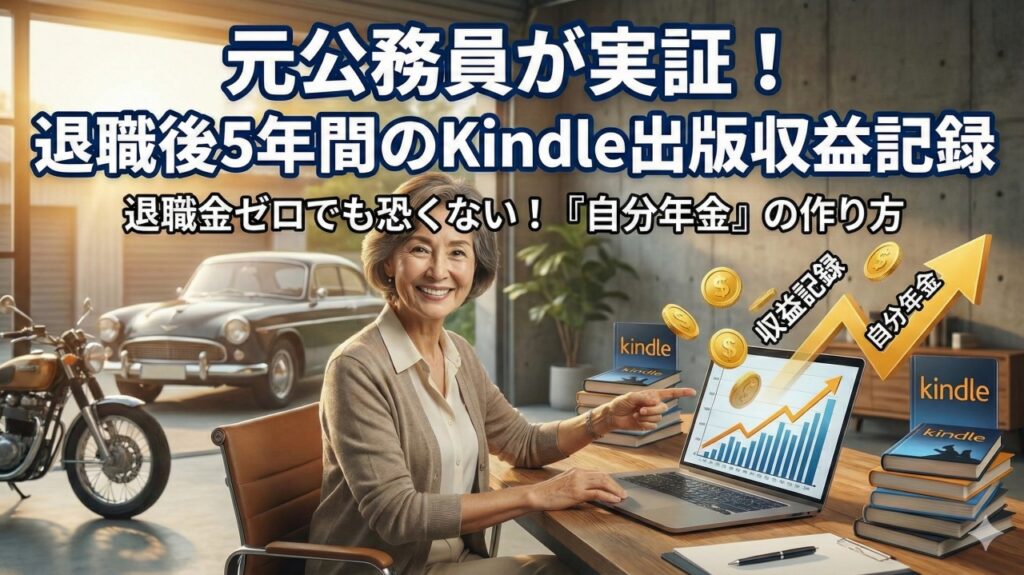 元公務員が実証!退職後5年間のKindle出版収益記録と「自分年金」構築術