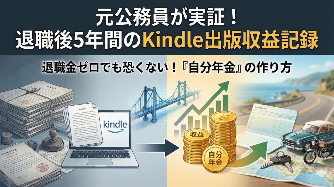 元公務員が実証！退職後5年間のKindle出版収益記録と「自分年金」構築術