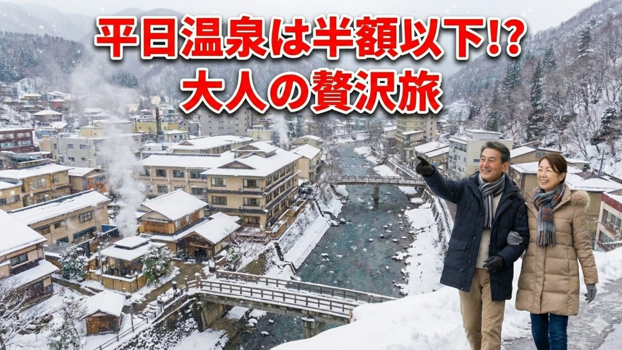 夫婦で行く平日温泉旅行