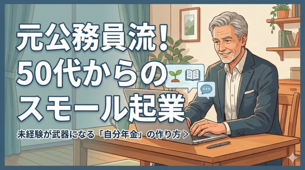 50代・60代の未経験は最強の武器！元公務員流・失敗しないスモール起業術